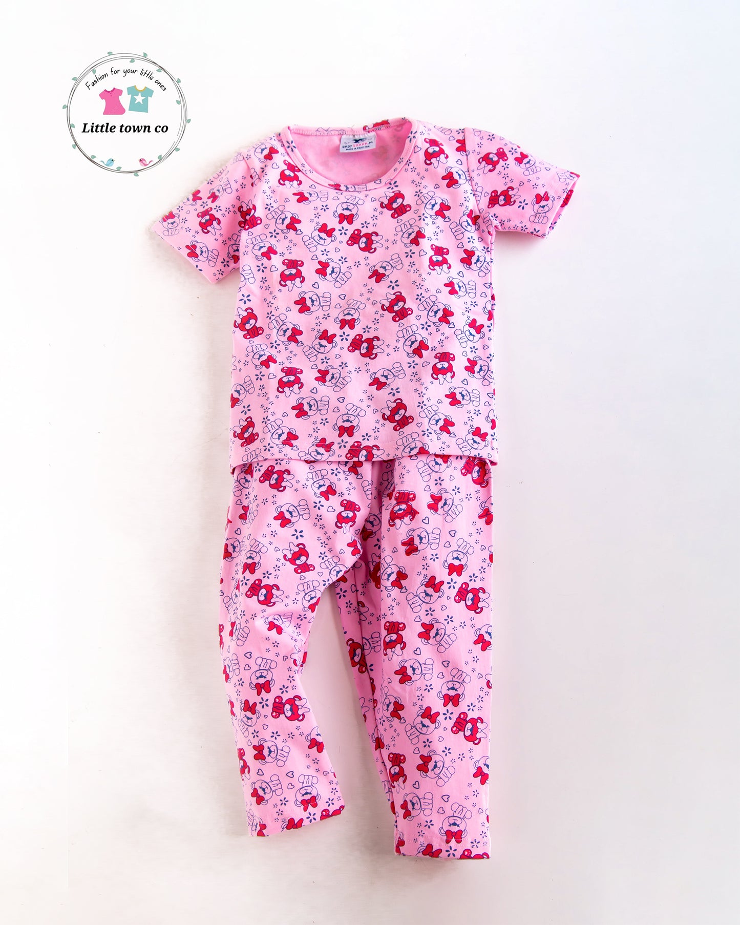 Pink Teddy Bear Pj set for girls