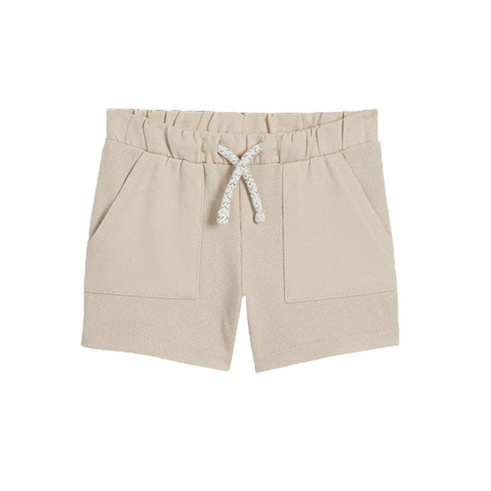 CA White Cord Sqaure Pocket Beige Pique Shorts