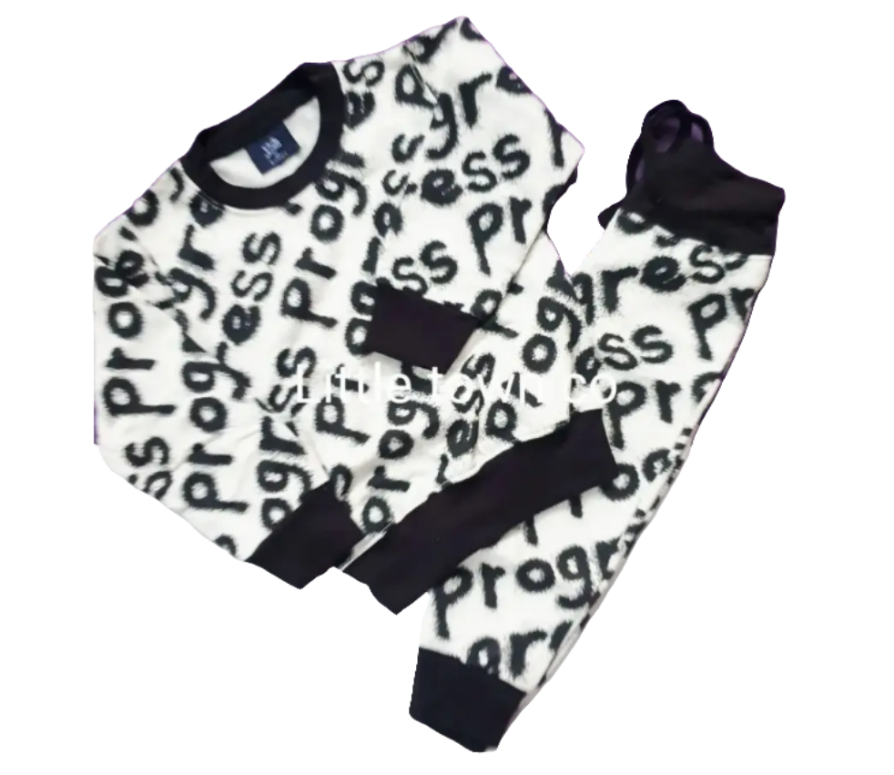Progress print tracksuit for kids Unisex