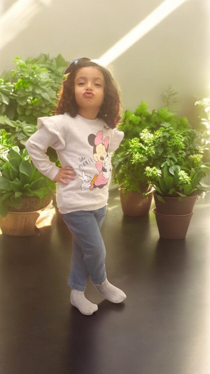Grey Minnie mouse sweatshirt