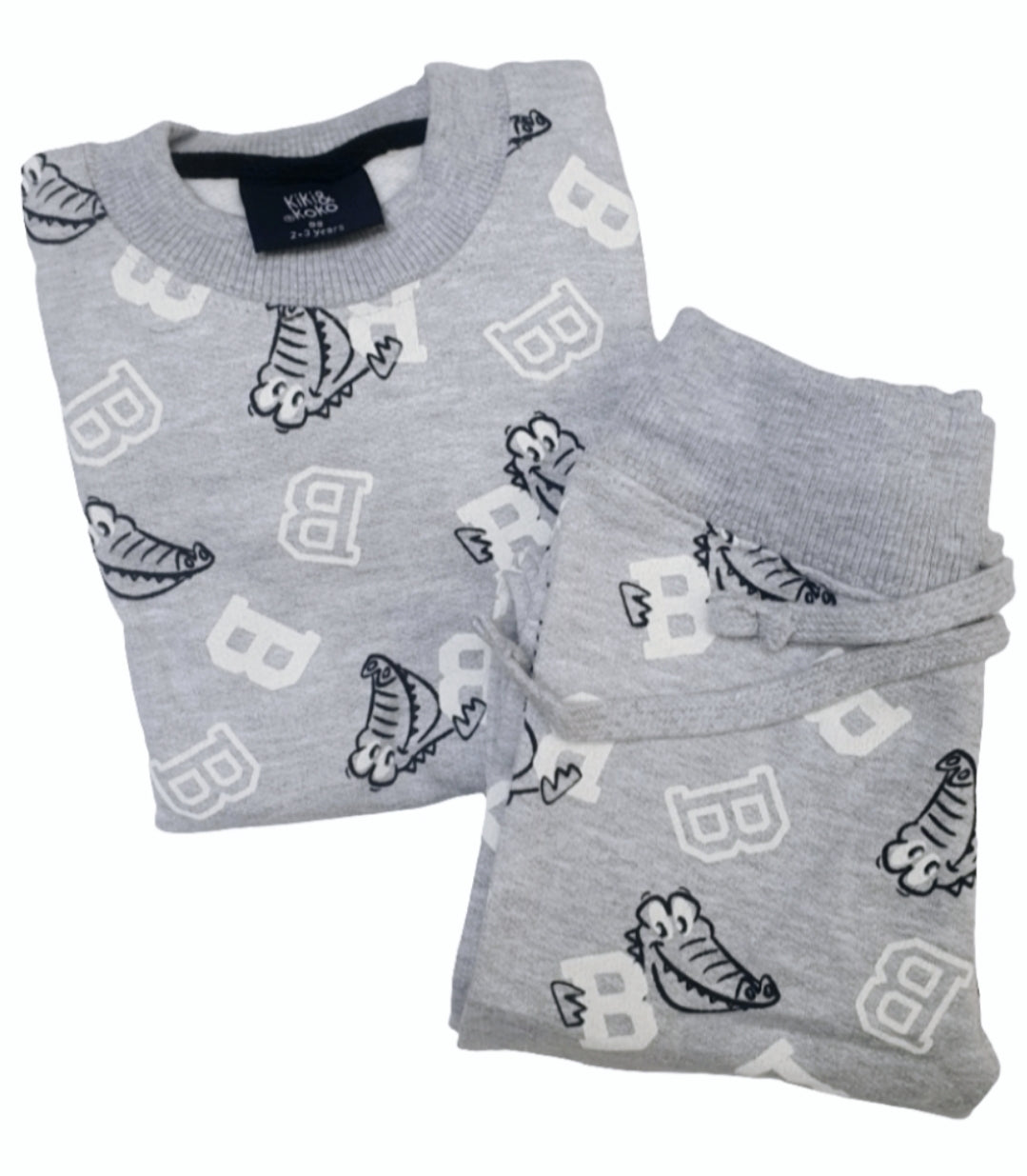 Alligator print grey tracksuit