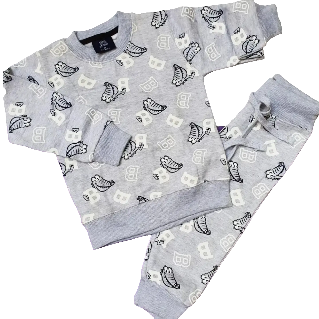 Alligator print grey tracksuit
