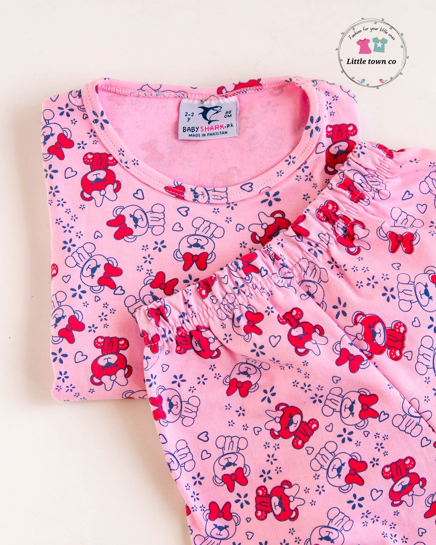 Pink Teddy Bear Pj set for girls