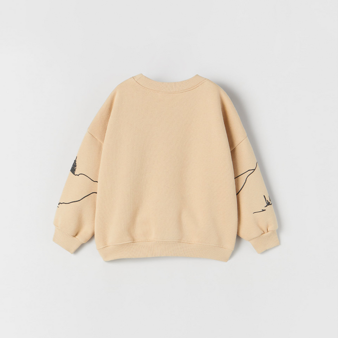 ZR Beige snoopy fleece sweatshirt
