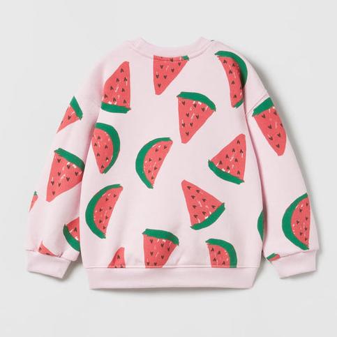 ZR Pink watermelon terry sweatshirt