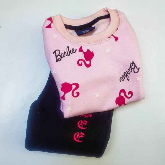Barbie print tracksuit for girls