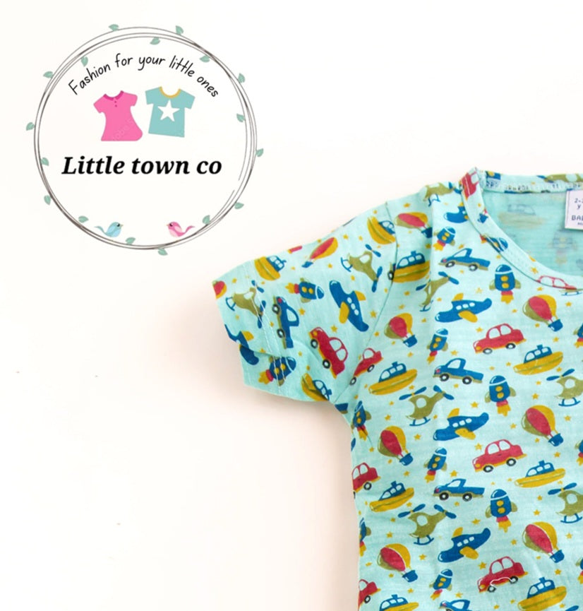 Transport print sleepwear