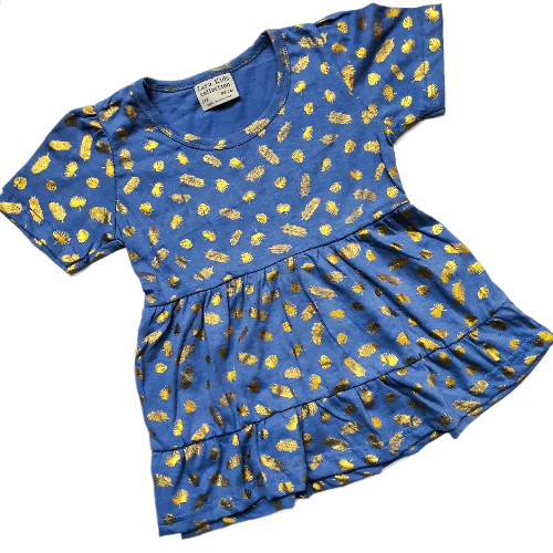 Feathers Print Frock style top for Girls