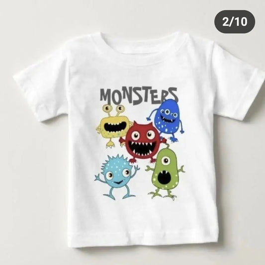 monster Print summer T Shirt