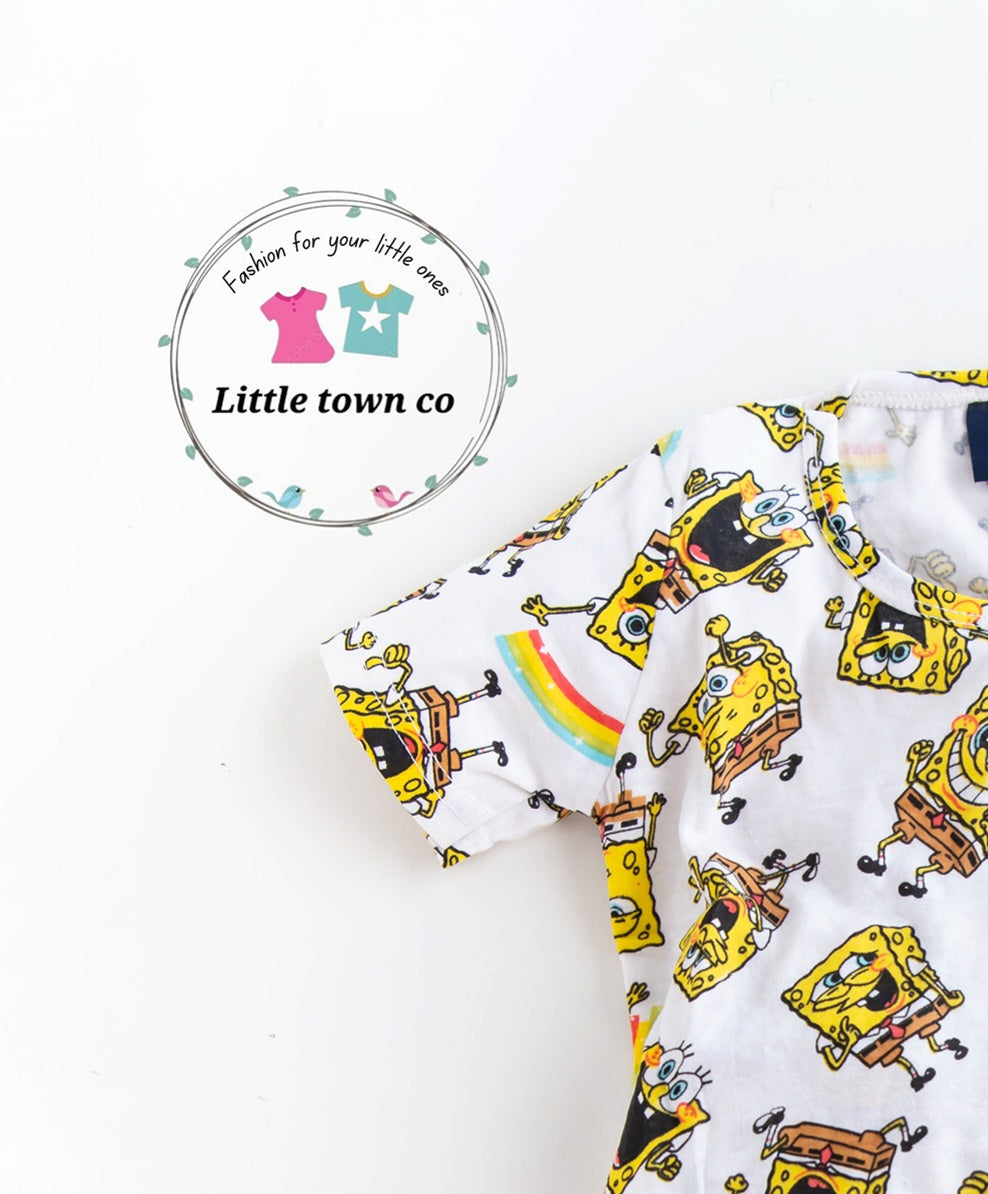 Spongebob print sleepwear / nightsuits