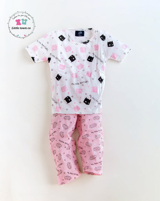 cute batgirl print sleepwear / nightsuits