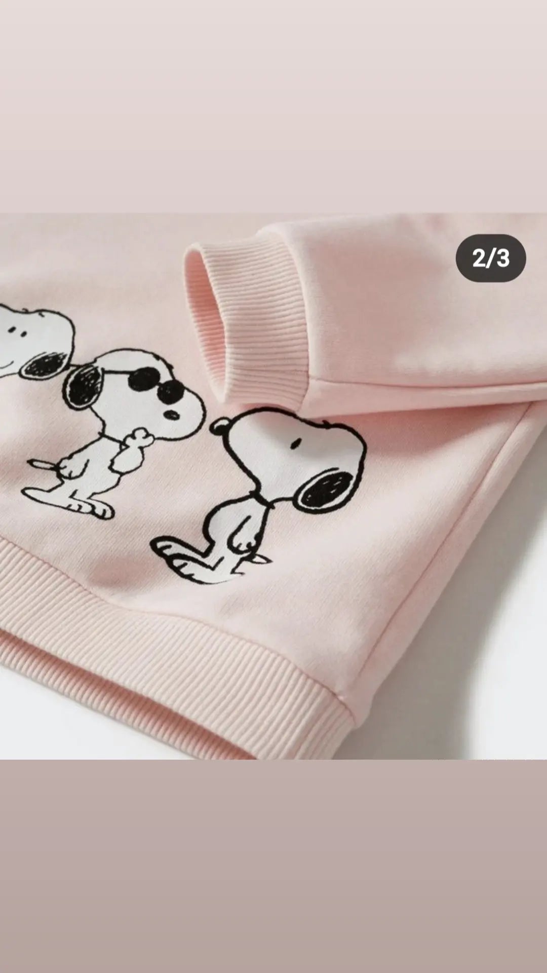 Pink Snoopy fleece sweatshirts