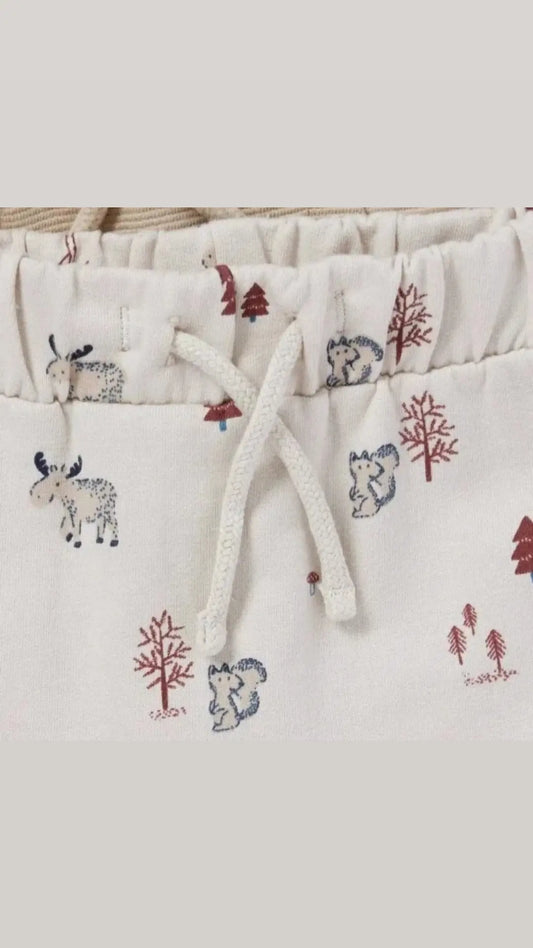 CA Cream colour printed trousers for kids