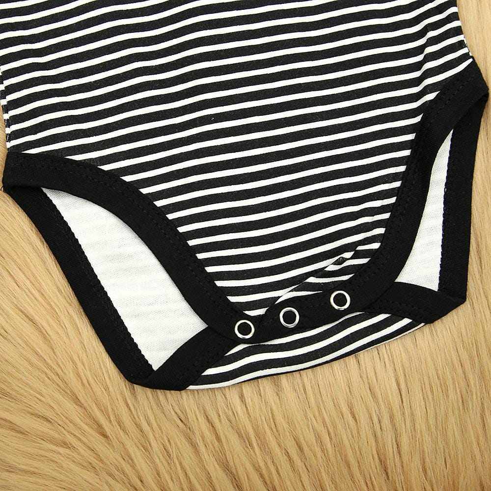 HEMA Black and white striped imported body suit