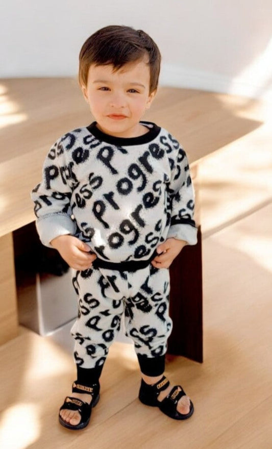 Progress print tracksuit for kids Unisex