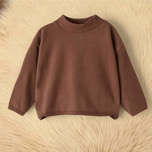 ZR Classic choclate brown sweatshirt square pattern