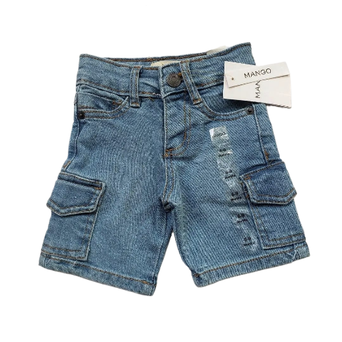 MNG Denim shorts Ice Blue Shade Cargo style