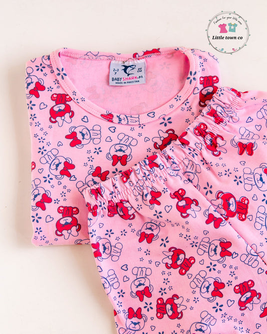 Pink Teddy Bear Pj set for girls