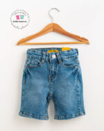 Plain Denim Shorts for kids Unisex - Image 2