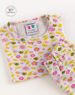 Flowers & Bee print 2pc shorts set for kids - Image 2