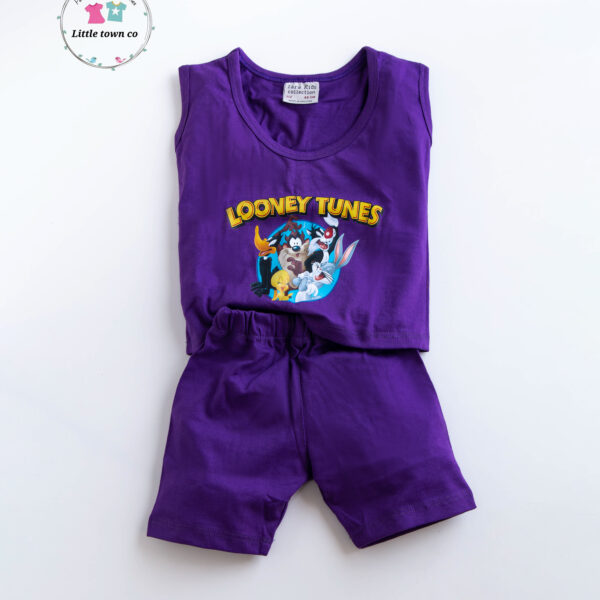Looney Tunes print 2pc Sando shorts set for kids