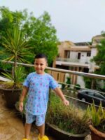 Macrons print 2pc shorts set for kids - Image 2