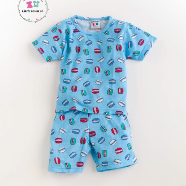 Macrons print 2pc shorts set for kids
