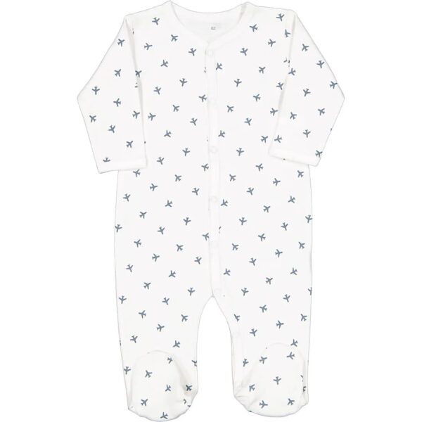 Aeroplanes print footed romper