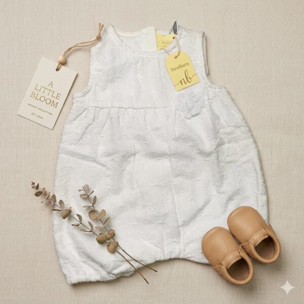 Sleeveless bubble-style romper