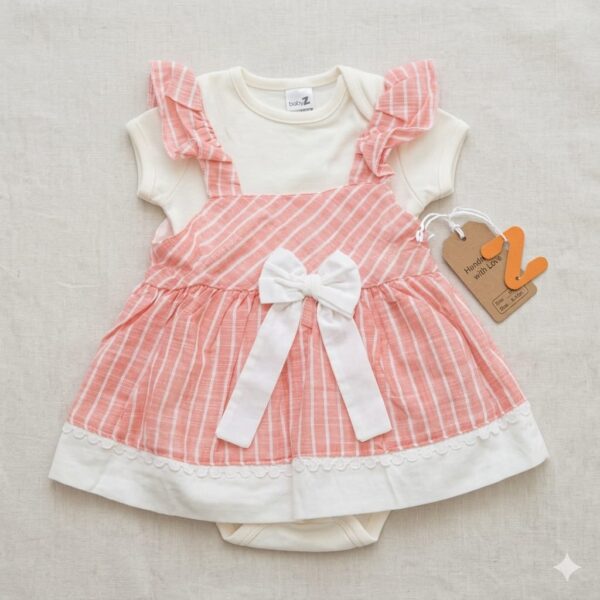 half sleeves frock romper for babies