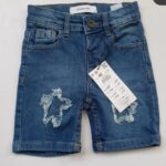 Light Blue star ripped Denim Shorts Unisex