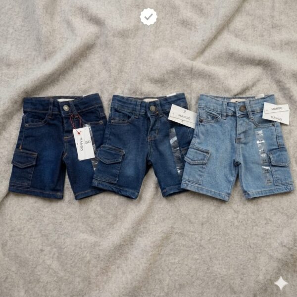 Cargo Denim Shorts for kids Unisex