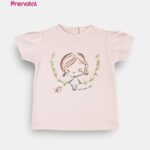PRN Girl Embroided Flower Pink Shirt