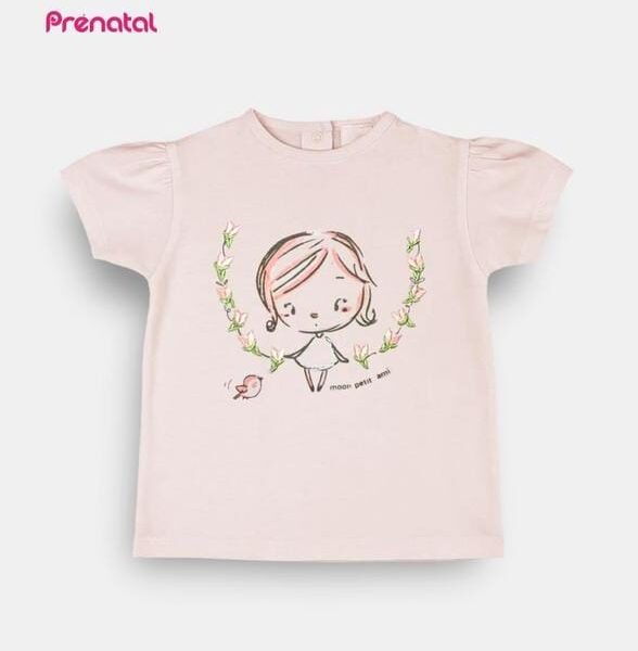 PRN Girl Embroided Flower Pink Shirt