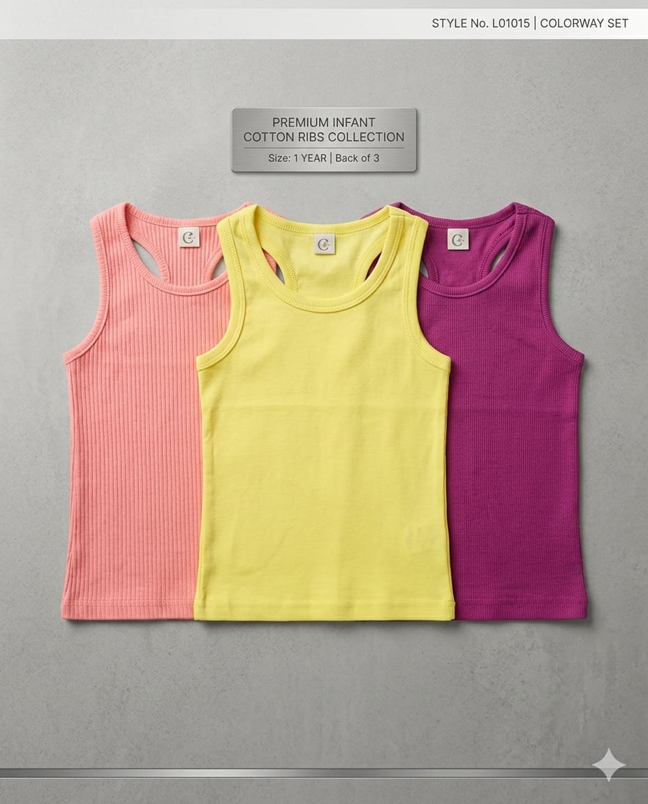 WhatsApp Image 2026-06-13 at 1.07.28 PM Pack of three Imported Tank Tops For Baby Girls - Image 1