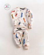 Skate Print Kids Terry Tracksuit - Image 2