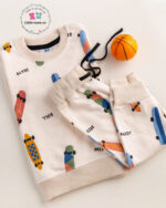 Skate Print Kids Terry Tracksuit