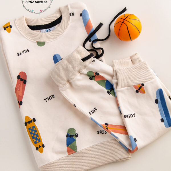 Skate Print Kids Terry Tracksuit