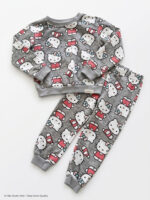 Grey Hello Kitty Fleece Tracksuit for girls - Image 3