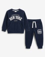Ny navy blue kids tracksuit - Image 2