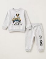 Greyish white mickey mouse tracksuit - Image 2