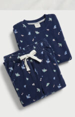 Navy blue flowers printed tracksuit - Image 3