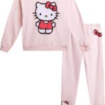 Hello Kitty Fleece Tracksuit front back printing
