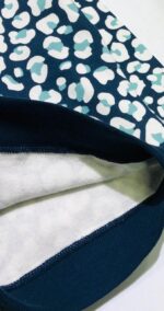 LTC136 Trendy Overall Snow Leopard Print Fleece Tracksuit - Image 5